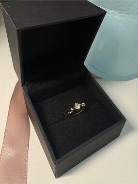 Classic Gold CZ Promise Ring - Gold